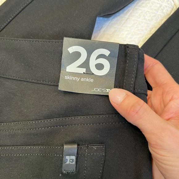 Joe's Jeans Black Mid Rise Ankle Skinny Jeans Sz 26 NWT - Picture 5 of 8